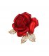 XSB283 - Fashionable Red Rose Brooch